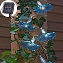 ibdone Solar LED Flower String Lights, 33FT 10 LED Waterproof Outdoor Decorative Stringed LED String Lights Morning Glory Flower