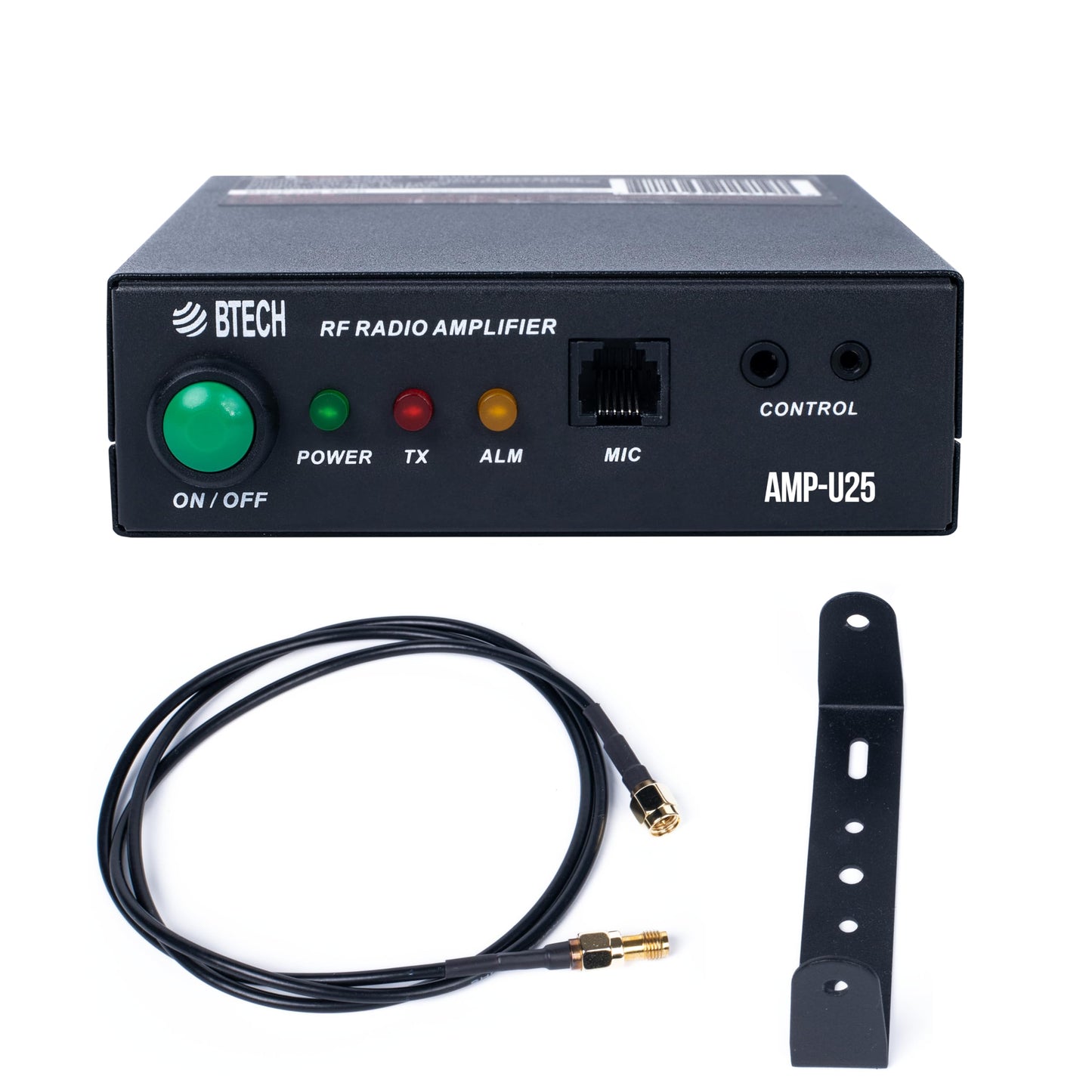 BTECH AMP-U25 Amplifier | 20-40W Power Boost for UHF (400-480MHz) | Compatible with Handheld Radios | Amplifies Analog and Digital Modes | Ideal