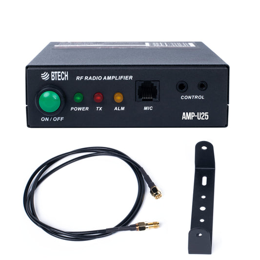 BTECH AMP-U25 Amplifier | 20-40W Power Boost for UHF (400-480MHz) | Compatible with Handheld Radios | Amplifies Analog and Digital Modes | Ideal