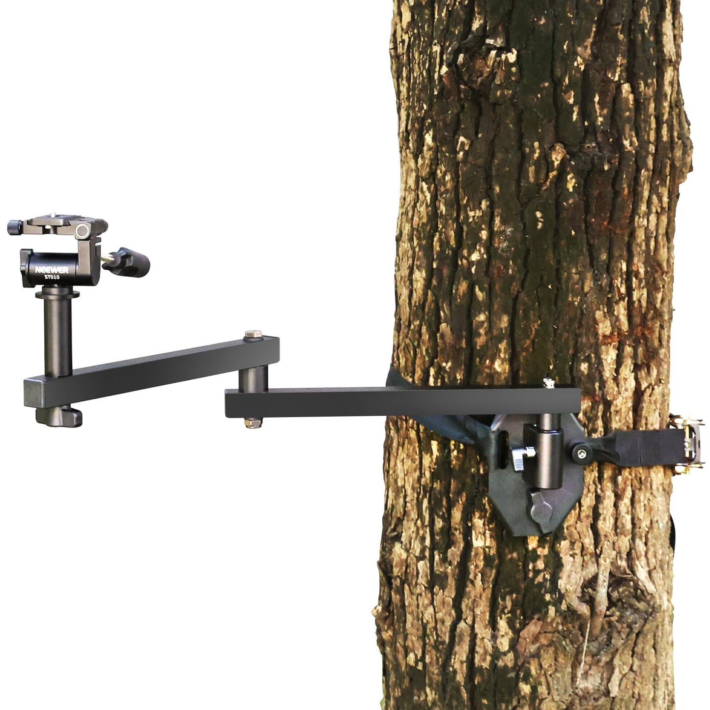 NEEWER 24" Outdoor Camera Magic Arm for Hunting, Over 5 Quiet Joints Lightweight Aluminum Tree Stand Trail Camera Mount with Bubble Level/Ergonomic
