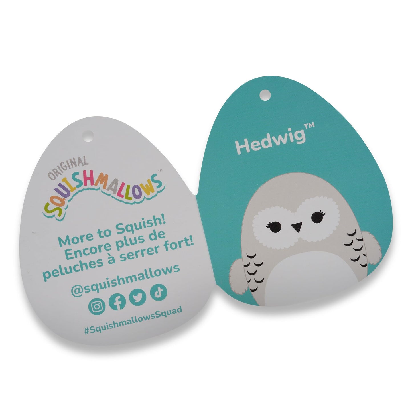 Squishmallows Original Harry Potter 10-Inch Hedwig Plush - Medium-Sized Ultrasoft Official Jazwares Plush