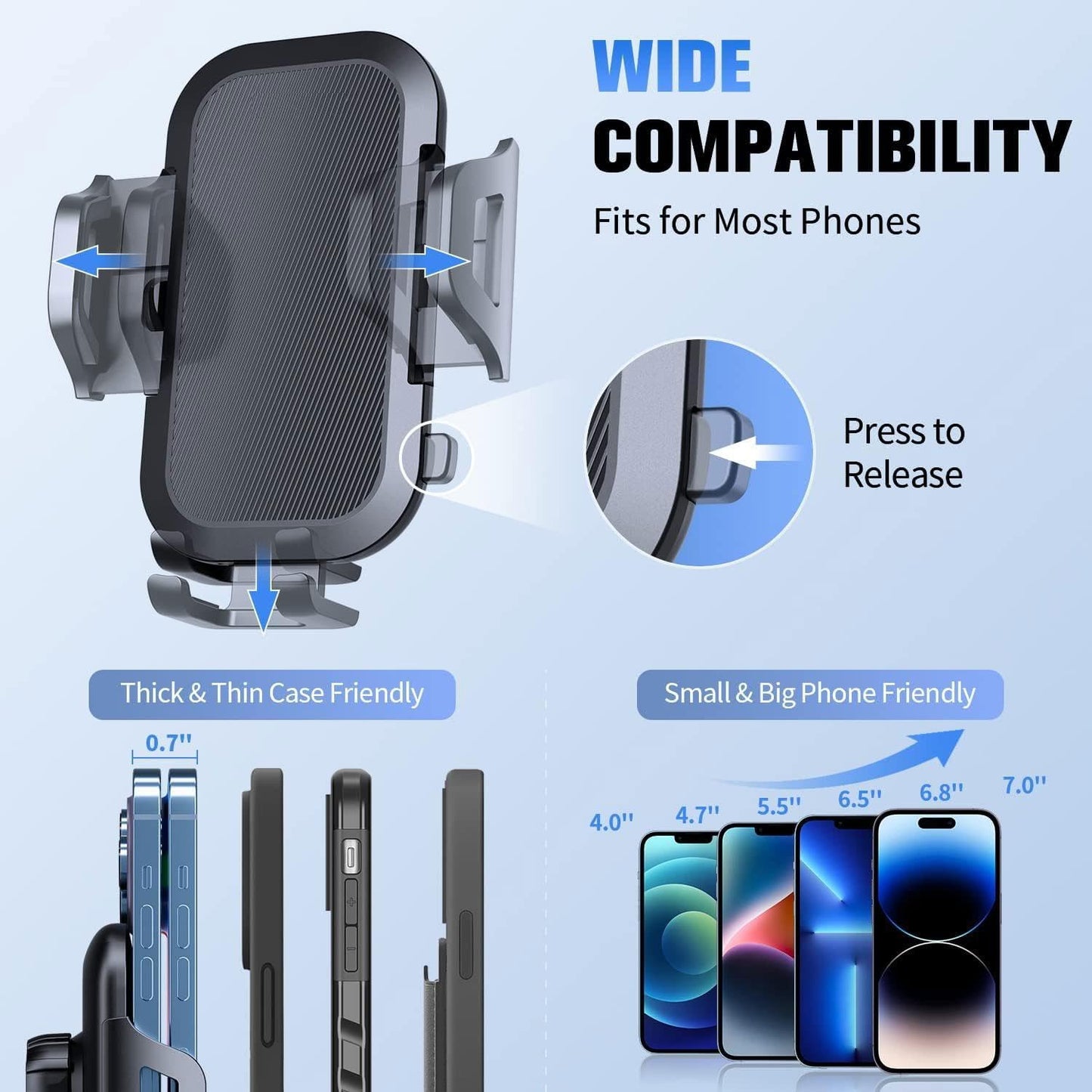Car Mount Windshield Air Vent Compatible with Motorola Razr (2024,2023,2022,2020,2019), Phone Holder Glass Cradle Suction Swivel Dock Stand