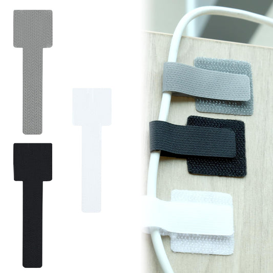 150 PCS Hook and Loop Cable Ties Reusable Adhesive Cable Ties Adjustable Self Adhesive Cables Management Straps for Cords Organizers Desk Home Office
