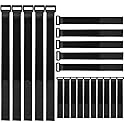 FULARR 20Pcs Cable Straps, Reusable Cable Ties & Cinch Strap Set, Multipurpose Hook and Loop Straps Fastener, Cable Storage Organizer, 3 Different