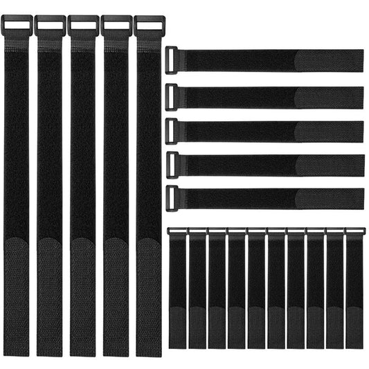 FULARR 20Pcs Cable Straps, Reusable Cable Ties & Cinch Strap Set, Multipurpose Hook and Loop Straps Fastener, Cable Storage Organizer, 3 Different