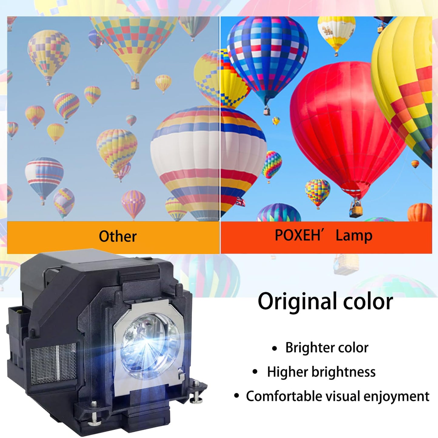PXOEH ELP-LP97 V13H010L97 for Epson Powerlite Home Cinema 2200 2250 1080 880 EX3280 VS260 EX9230 EX9240 EX5280 EX7280 Powerlite X49 W49 982W E20 U50