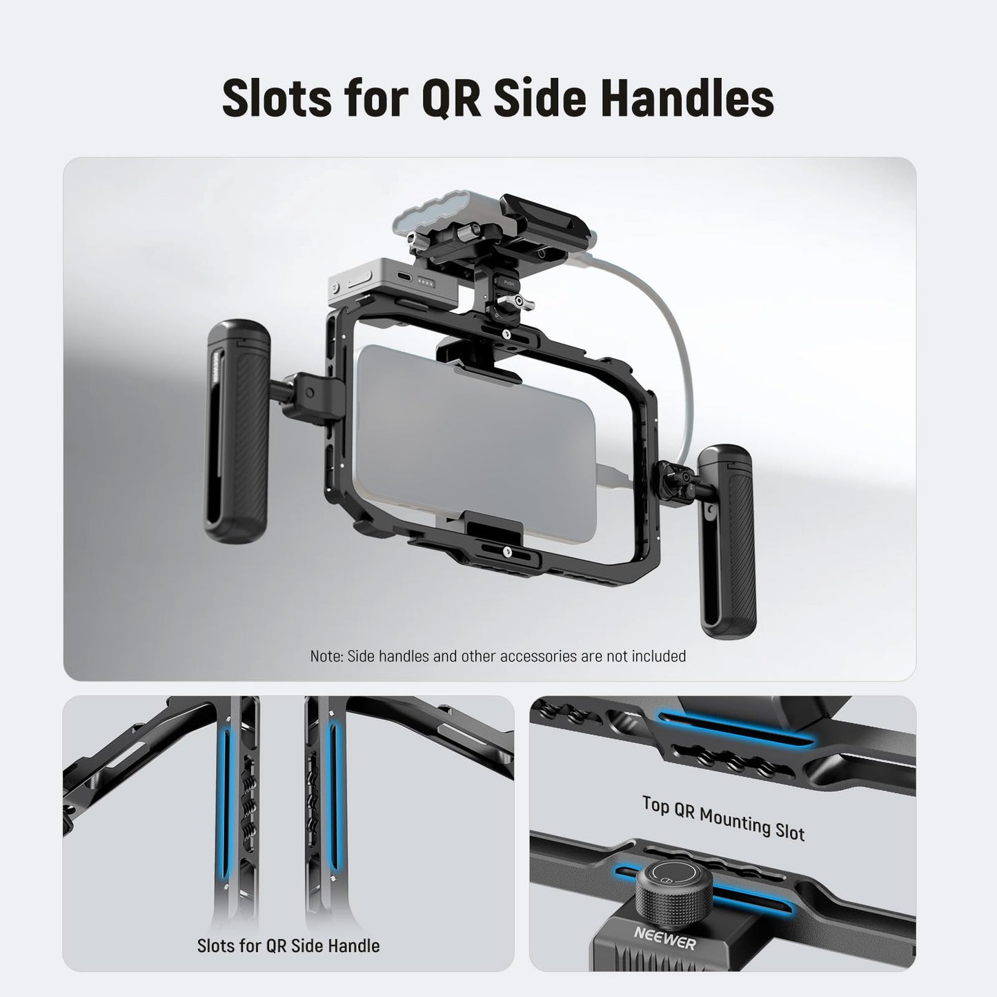 NEEWER Universal Phone Cage, Smartphone Video Rig with Quick Release Mounts Cold Shoes for Videomaker Filmmaking TikTok Vlogging Phone Video