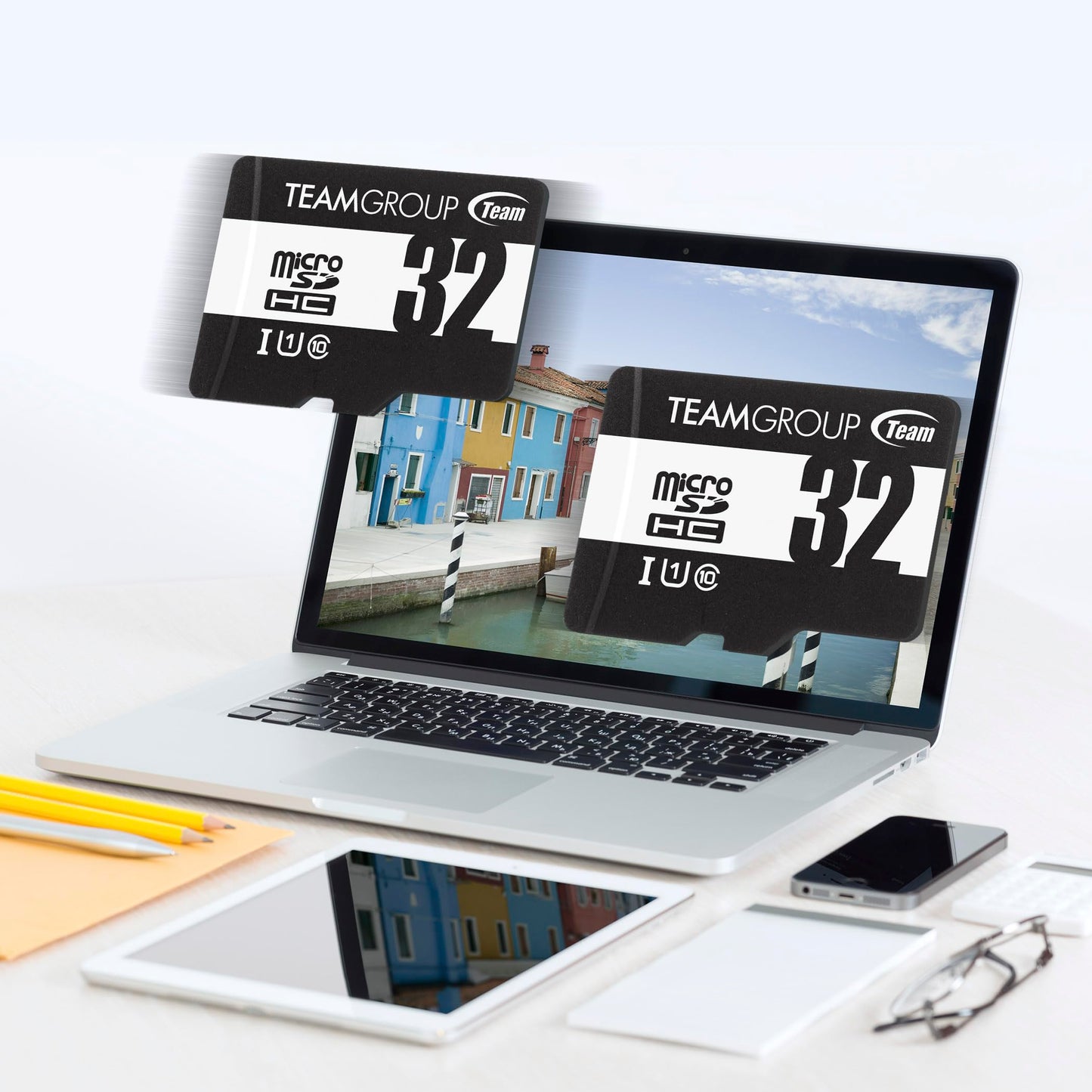 TEAMGROUP Micro 32GB 10 Pack UHS-I U1 Class 10 SDHC SDXC Read Speed up to 100MB/s High Speed Flash Meomry Card with Adapter for Camera, Surveillance