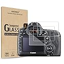 [3-Pack] Tempered Glass Screen Protector for Canon EOS 5D Mark IV 5D4 5DIV 5DS 5DS R DSLR Camera, AKWOX [0.3mm 2.5D High Definition 9H] Optical LCD