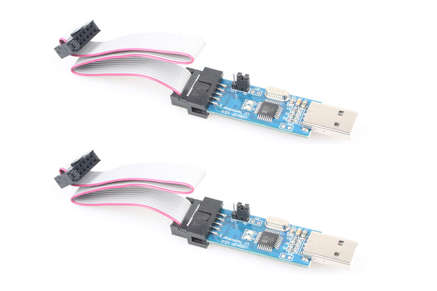 NOYITO 51 AVR ATMEGA8 Programmer USBASP USB ISP Downloader 10 Pin USB Programmer 3.3V 5V with Cable 6 inches Length Compatible with AVR ATMEGA8