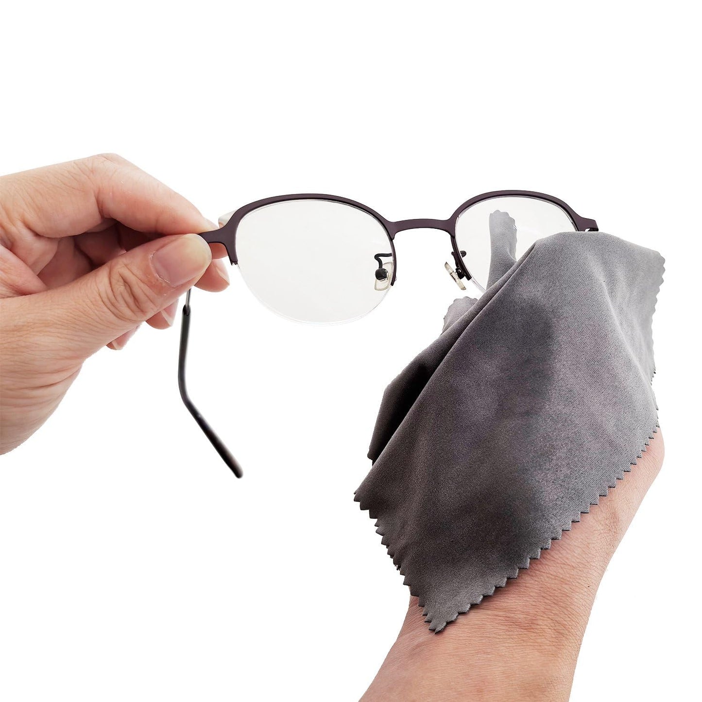 Microfiber Cleaning Cloth, 30 Pack - 200+ GSM Heavyweight Lint-Free Streak & Scratch-Free Cloths for Eyeglasses, Glasses, Screens, Camera Lens - 7x6