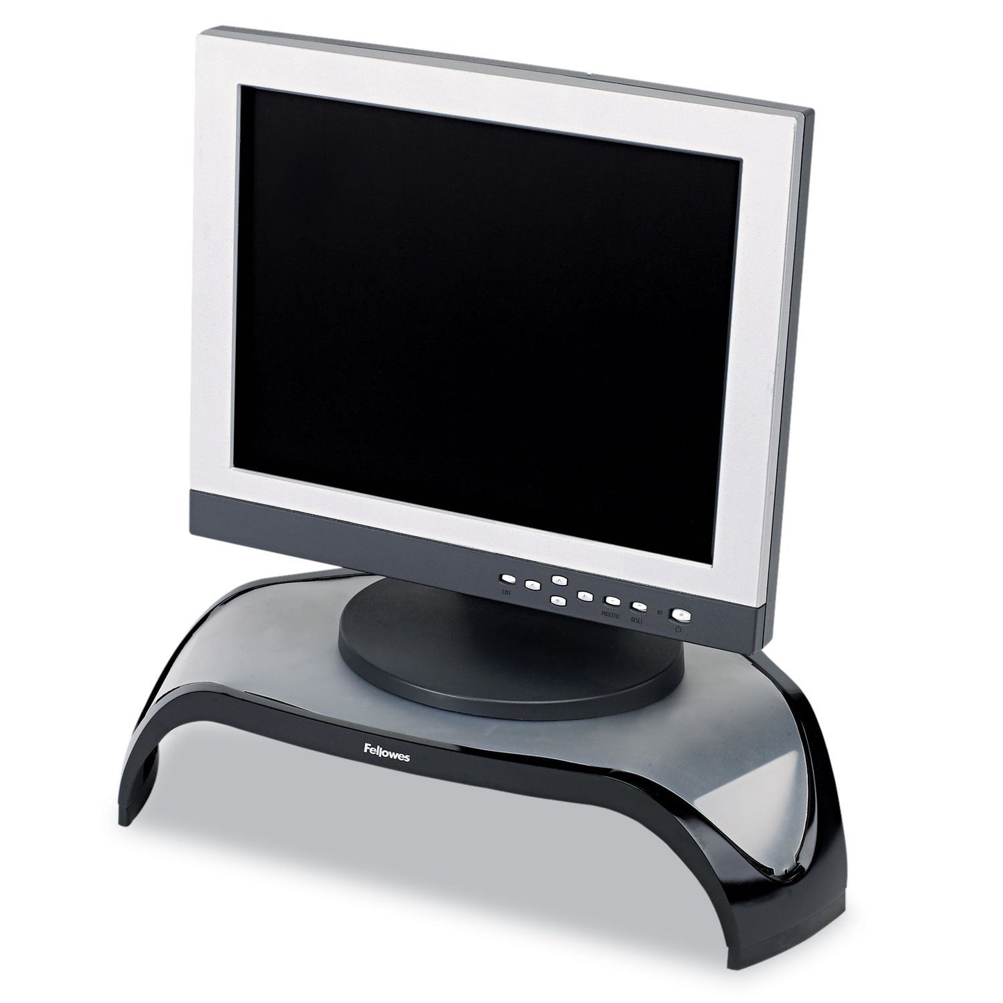Fellowes 8020101 Corner Monitor Riser, Adjustbl,18-1/2-Inch x12-1/2-Inch x5-1/8-Inch, BK/GY