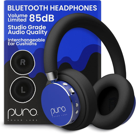 Puro Sound Labs Kids Wireless Headphones - Volume-Limiting 85dB, Built-In Mic, Studio-Grade Sound, 20-Hour Battery Life, Comfortable Fit & Easy…