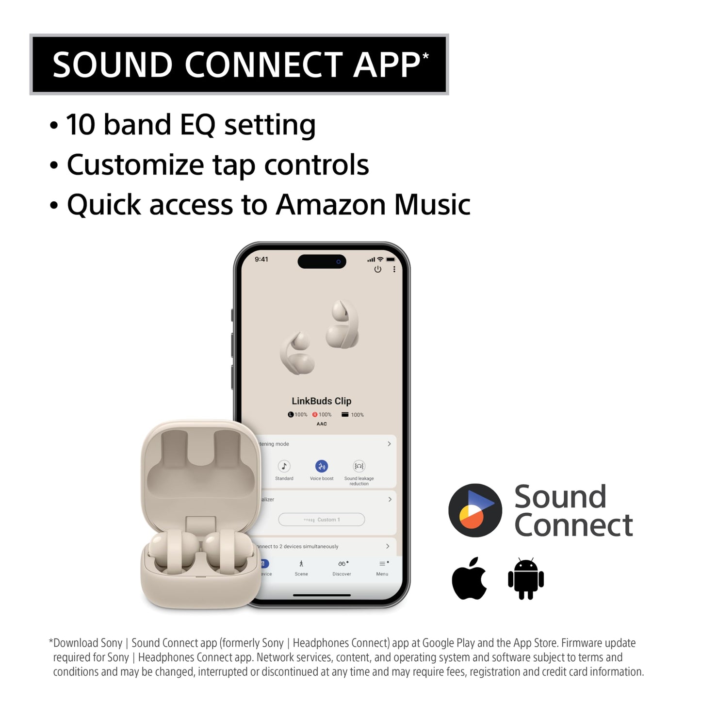 Sony LinkBuds Clip Truly Wireless Open Earbuds Greige WF-LC900/C (Renewed)