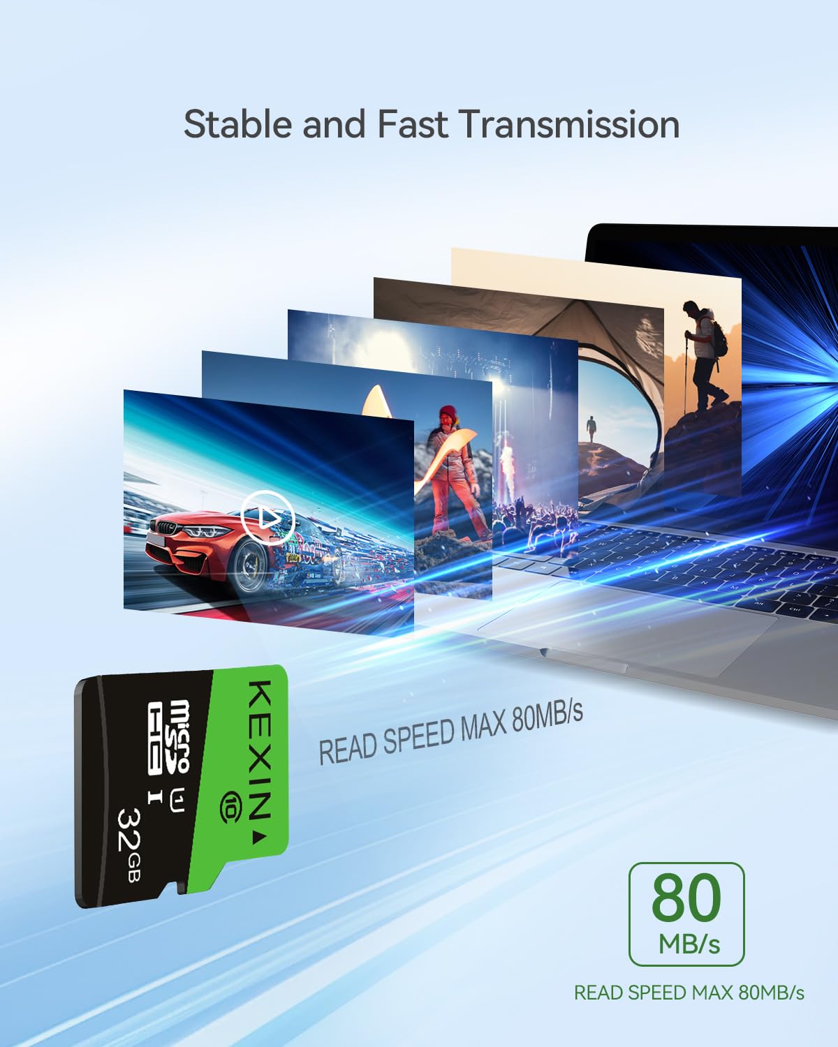 KEXIN 3 Pack 32GB Micro SD Card Memory Card MicroSDHC UHS-I Memory Cards Class 10 High Speed Card, C10, U1, 32 GB 3 Pack