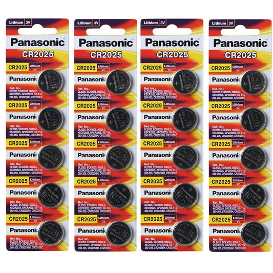 Panasonic CR2025 3 Volt Lithium Coin Battery (4 Packs of 5)