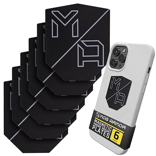 Mob Armor MobNetic Plate - Magnetic Phone Mounting Plate - 0.02inch Thick Metal - iPhone & Android Smartphone Compatible - 3M VHB Adhesive Cars Trucks