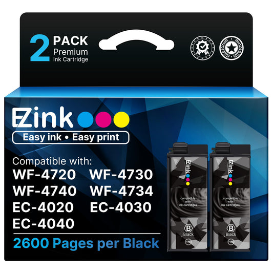 E-Z Ink Remanufactured Replacement for 802XL Ink Cartridges, 2 Black