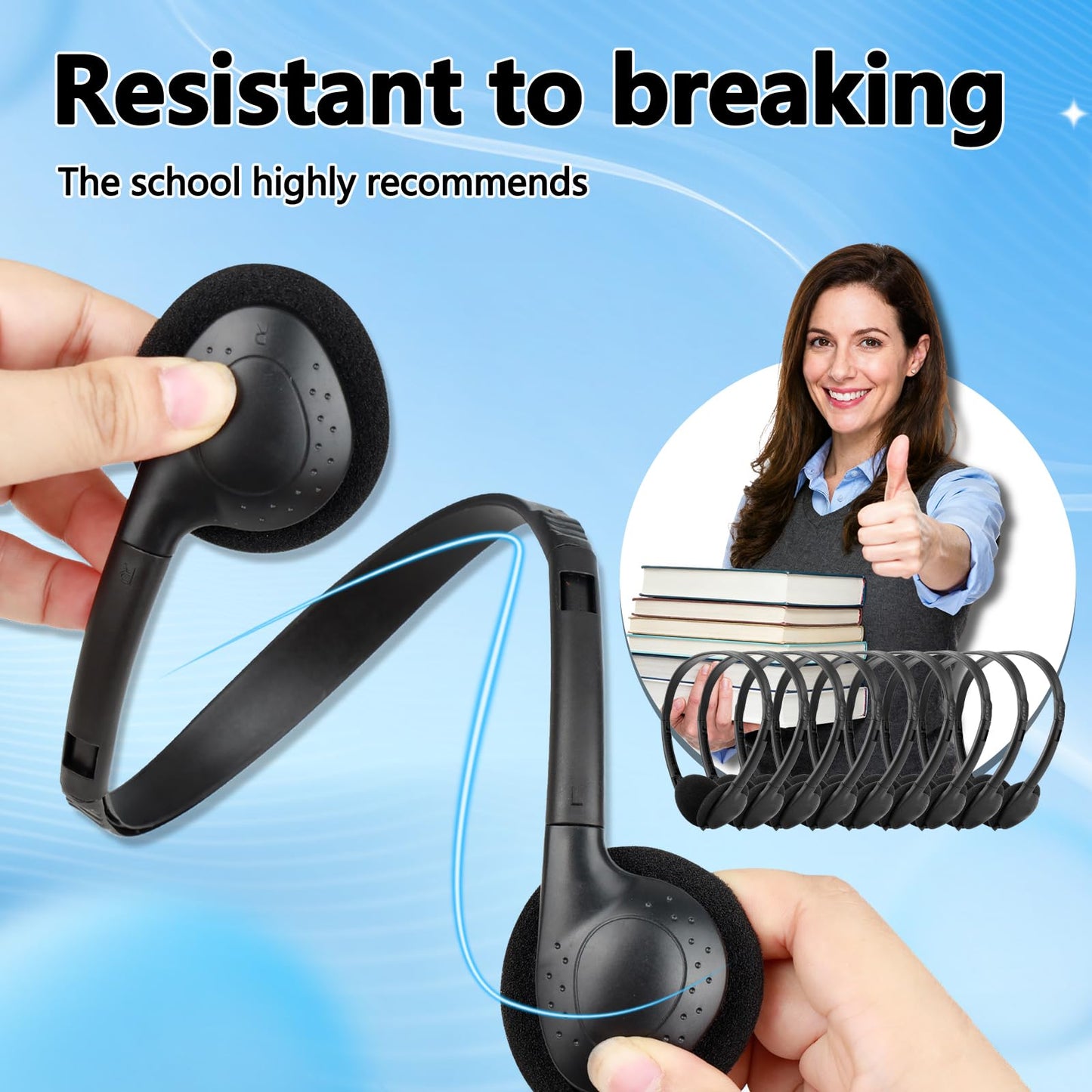 TJZXGUI USB Type C Kids Headphone Bulk 12 Pack for School Classroom,On-Ear USB C Headphones for Boys Girls Students Tablet Travel Computer…