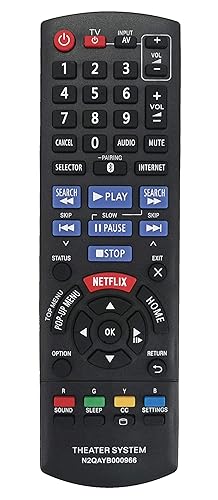N2QAYB000966 Replaced Remote fit for Panasonic Blu-ray Disc Home Theater System SC-BTT465 SC-BTT466 SC-BTT405 SA-BTT465 SA-BTT466 SA-BTT405 SC-BTT105
