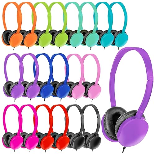 ZNXZXP Classroom Headphones Bulk 30 Pack for School Students,Wholesale Earphones Class Set of Headphones for Students Group Learning, Computer Lab…