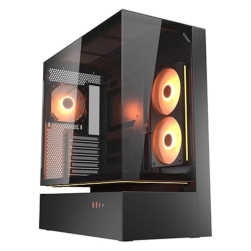 COUGAR CFV235 MidTower ATX, CEB Case,430mm GPU Supported, Pre-Installed ARGB PWM Fans 120mmx4, 270° Airflow Access, Dust Filter, Dual Magnetic