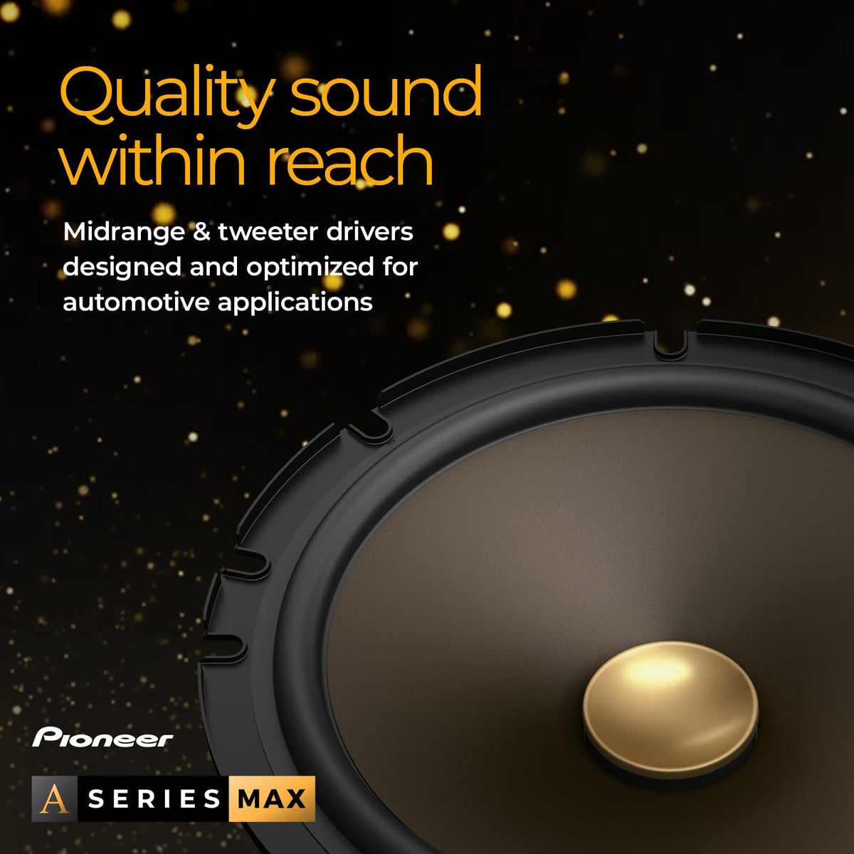 Pioneer A-Series MAX TS-A653CH 6.5" 2-Way Component Car Speakers 370W Max