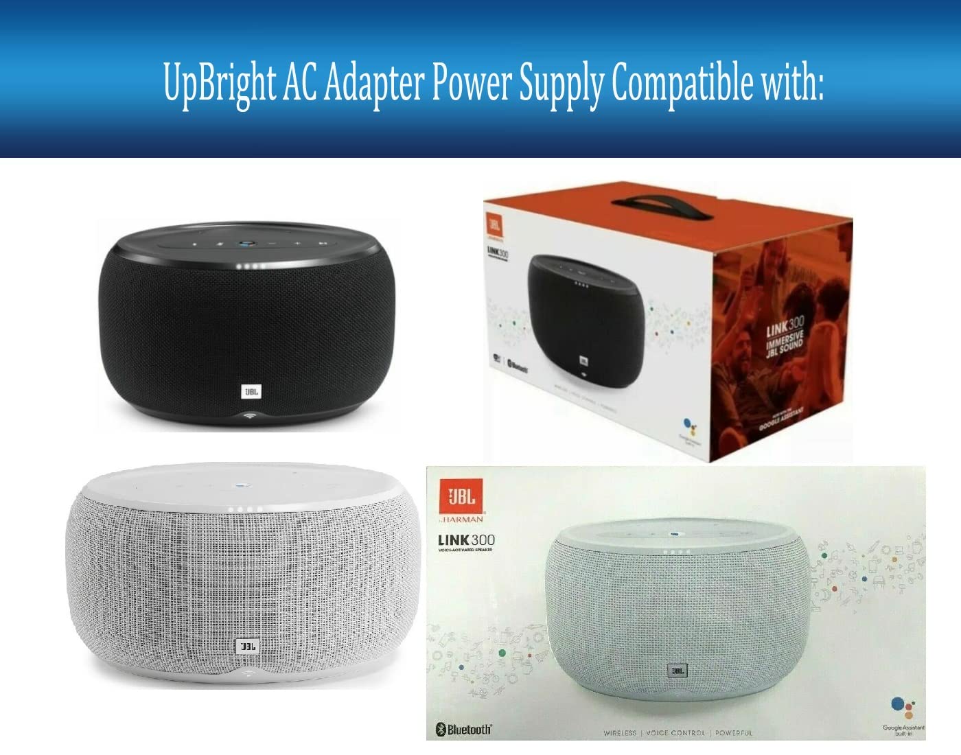 UpBright 19V 3A AC/DC Adapter Compatible with JBL Xtreme Portable Wireless Bluetooth Speaker JBLXTREME JBLXTREMEBLKUS Link 300 Link300 Voice…