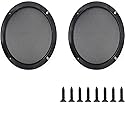 10" Universal Speaker Grille Mesh Cover, Round Decorative Ring Woofer Protection Grille Protective Cover for Cars Home Stereo DIY Accessories Black