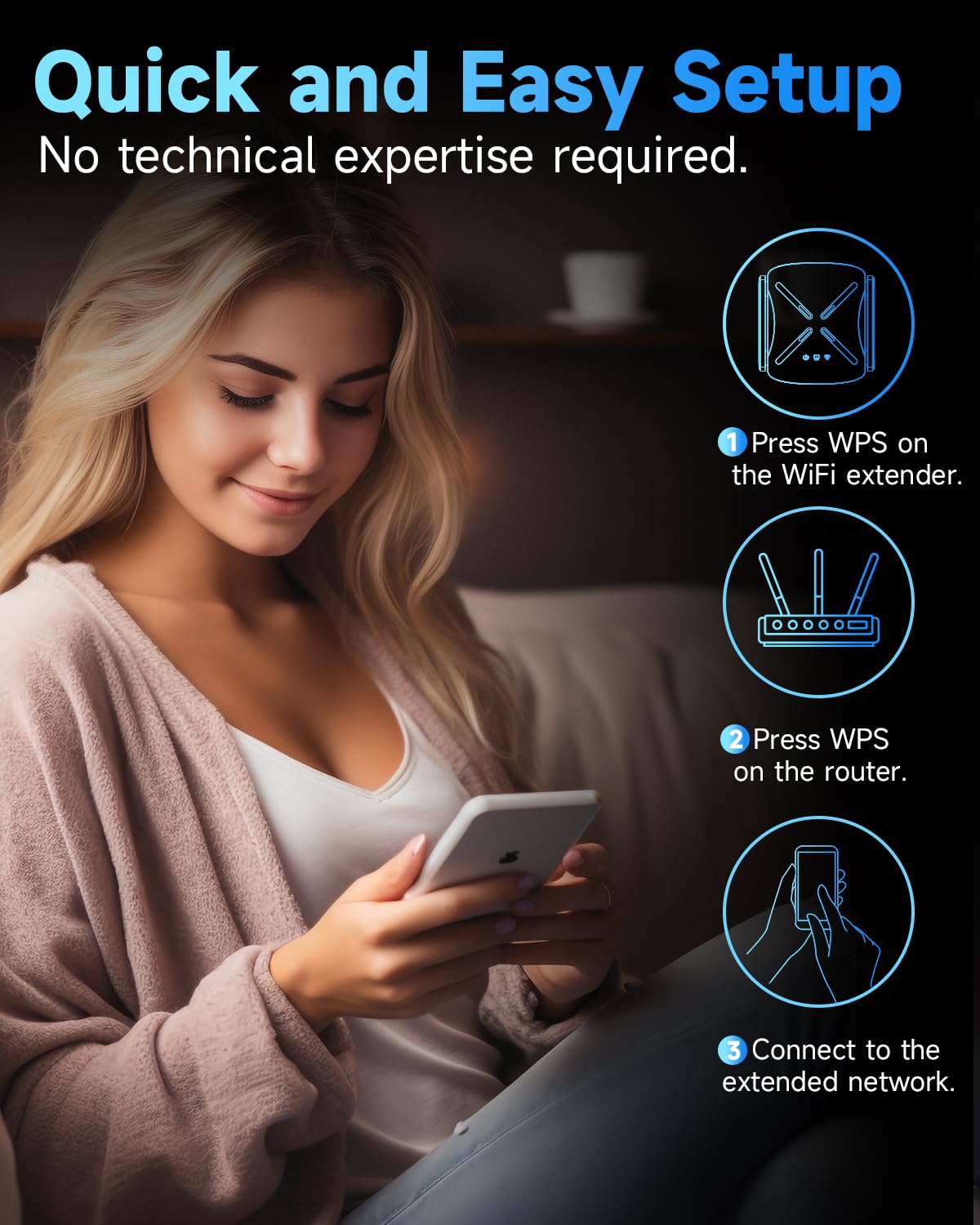 2026 WiFi Extender, New Gen Wi-Fi 6 Signal Booster Range up to 18,888 sq.ft for Home, Dual-Band Internet Extender WiFi Booster w/Gigabit Ethernet