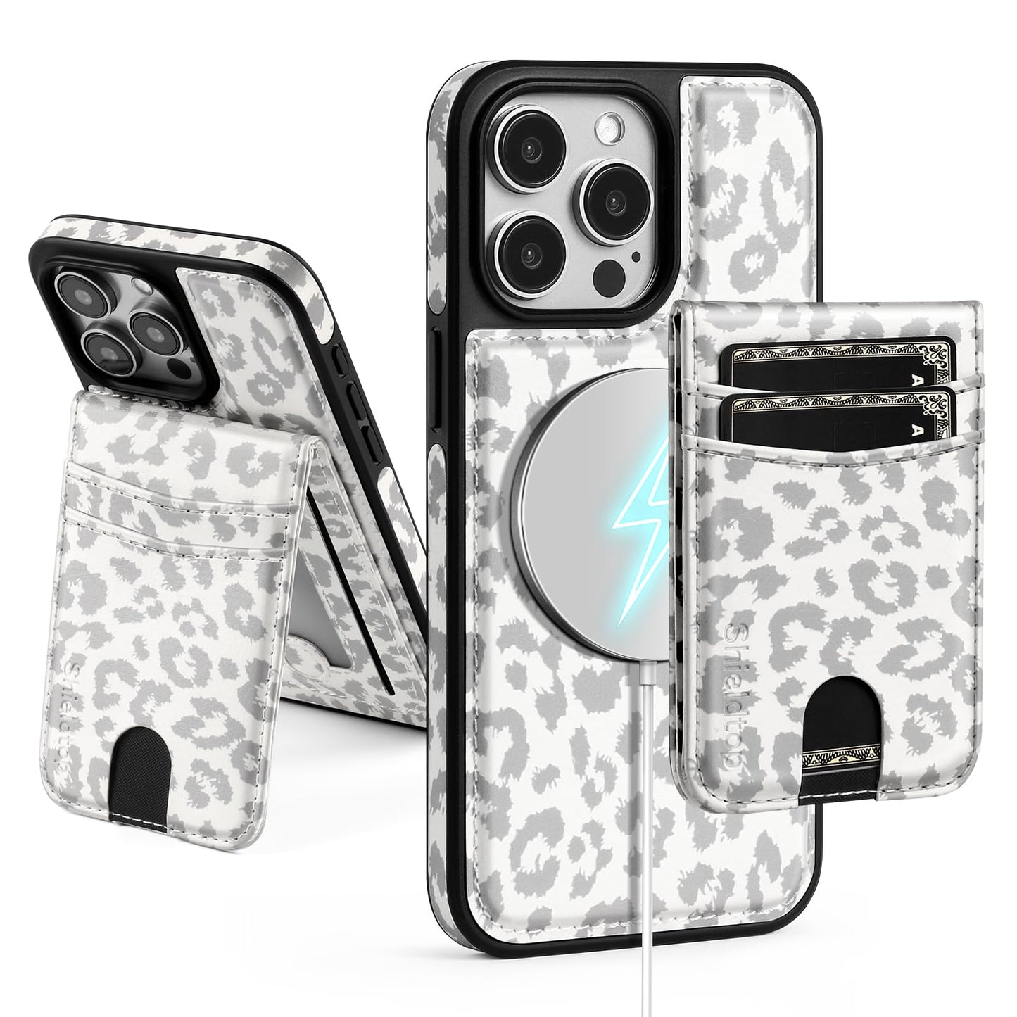 SkyEagle for Compatible Magsafe Magnetic 2 in 1 Detachable iPhone 14 Pro Max Wallet Case with Card Holder,Women Men,PU Leather RFID Blocking Flip