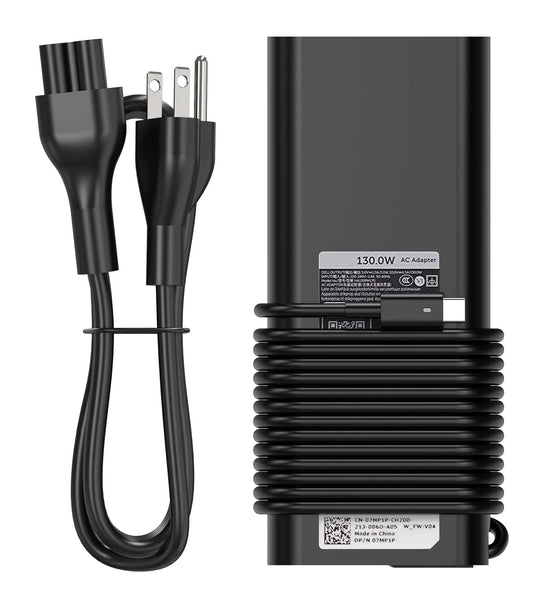 BULL-TECH 130W USB C Type C Laptop Charger Compatible with Dell Xps 17,Precision 5530 5550 2in1,XPS 15 9575 2in1,Latitude 9410 9510 7410 5420 7310