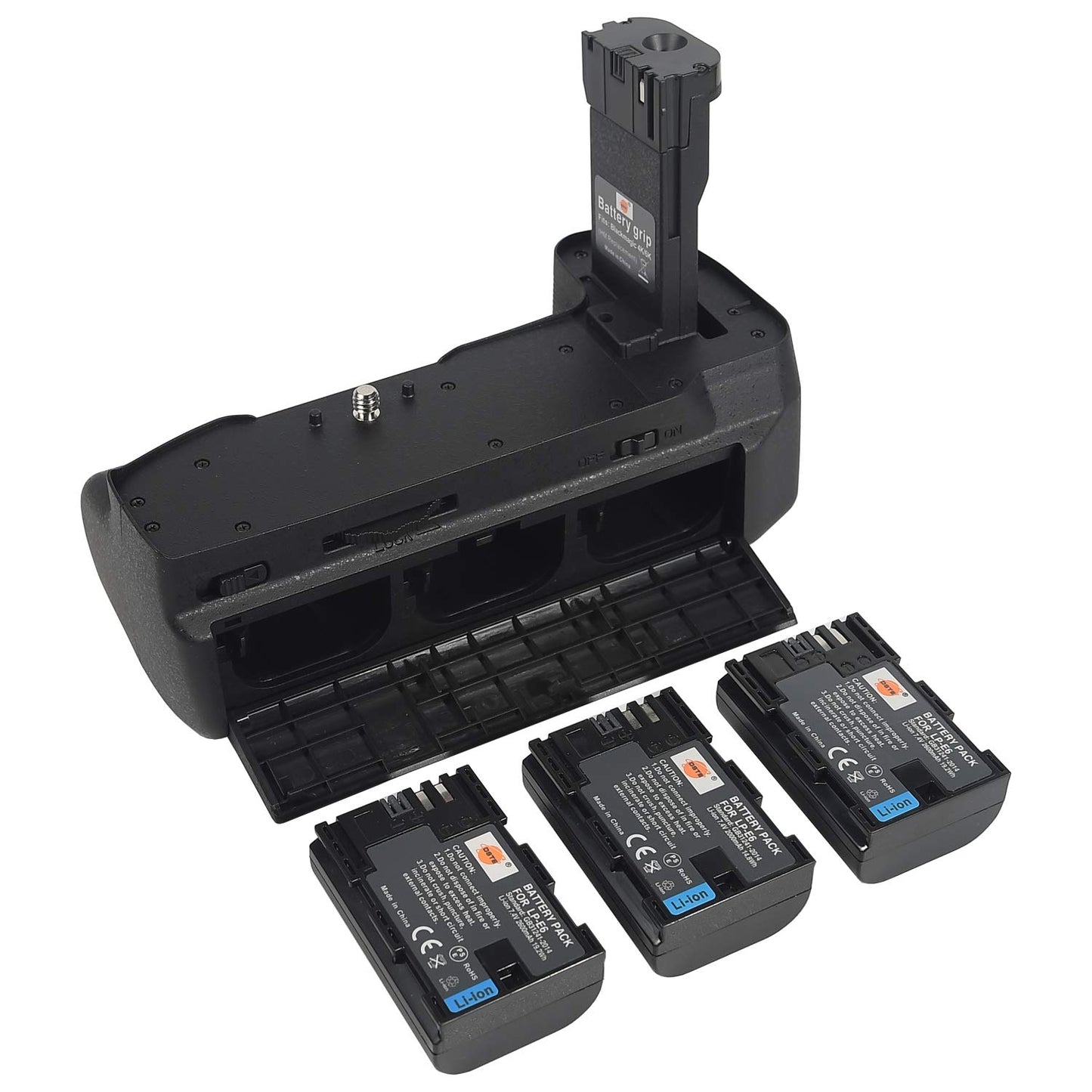 DSTE Blackmagic Design Pocket Cinema Camera 6K/4K Battery Grip with 3pcs LP-E6 Battery
