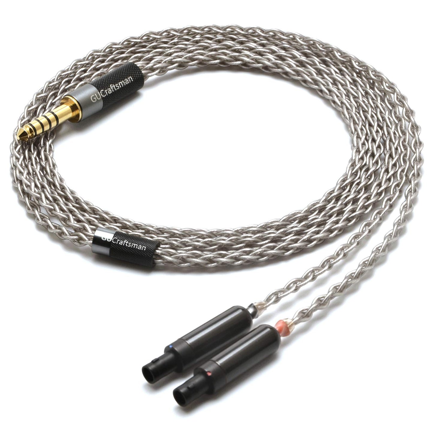GUCraftsman 6N Single Crystal Silver Upgrade Headphones Cable 4Pin XLR/2.5mm/4.4mm Balance Headphone Upgrade Cable for SENNHEISER HD800 HD800s HD820…