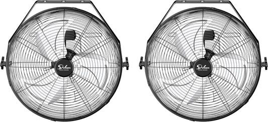 Simple Deluxe 20 Inch Industrial Wall Mount Fan, Max 4650 CFM 3 Speed Metal Fan for Warehouse, Greenhouse, Workshop, Patio, Factory and Basement