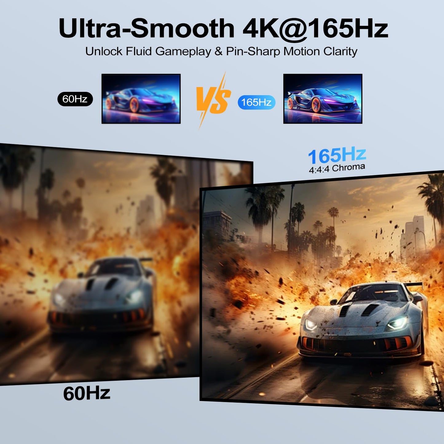 KVM Switch HDMI 2 in 1 Out for 1 Monitor 2 Computers, 8K@60Hz 4K@165Hz USB 3.0 Hub with IR Remote Control, Aluminum Alloy, HDR10 HDCP 2.2