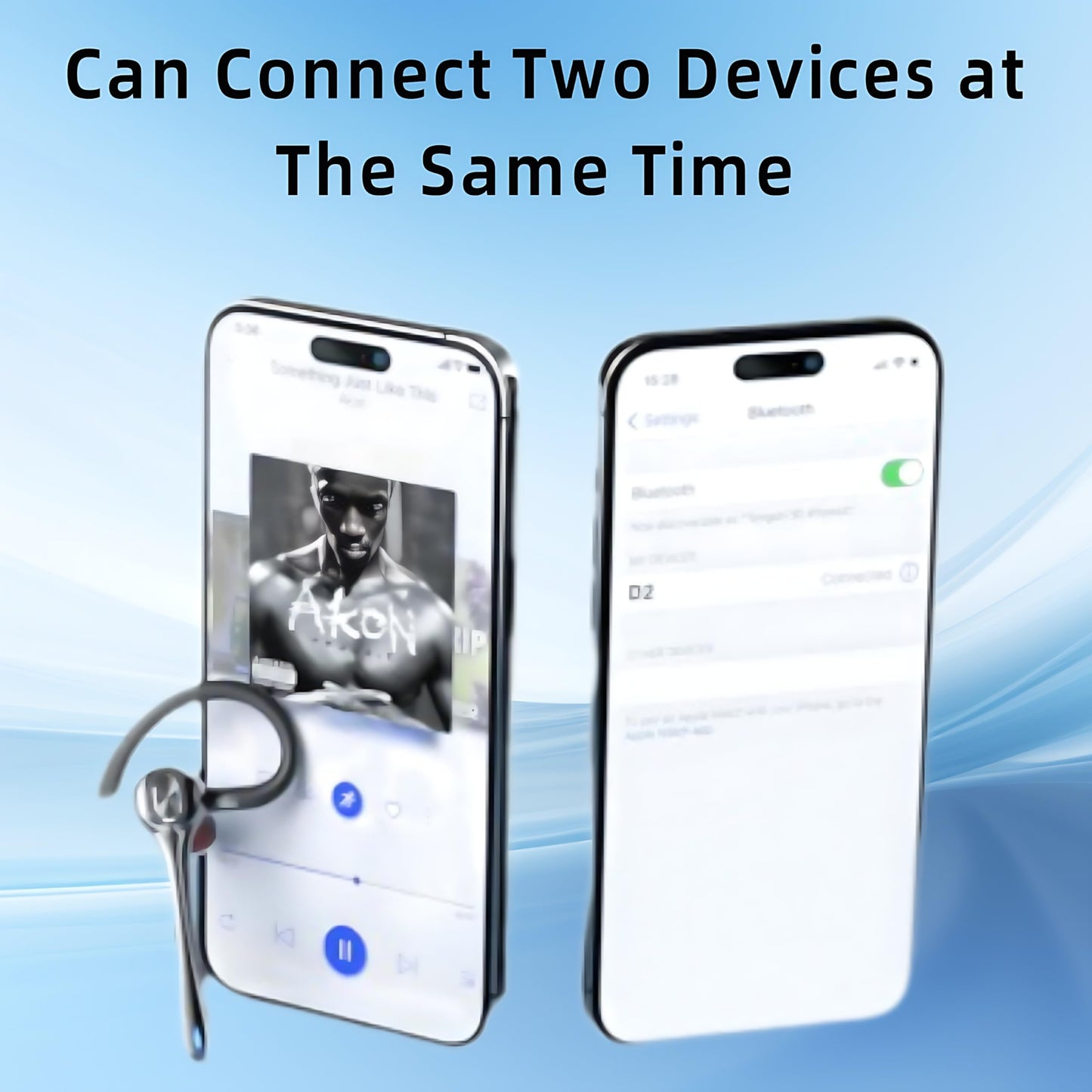 Bluetooth Headset Wireless Earpiece Earbuds with Noise Canceling Microphone 160H Standby Time Hands Free Headphones Single Ear Earphones for IOS
