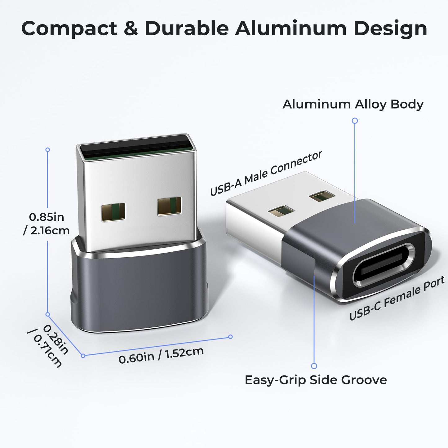 Basesailor USB to USB C Adapter,USBC Female to USB A Male Charger Adapter