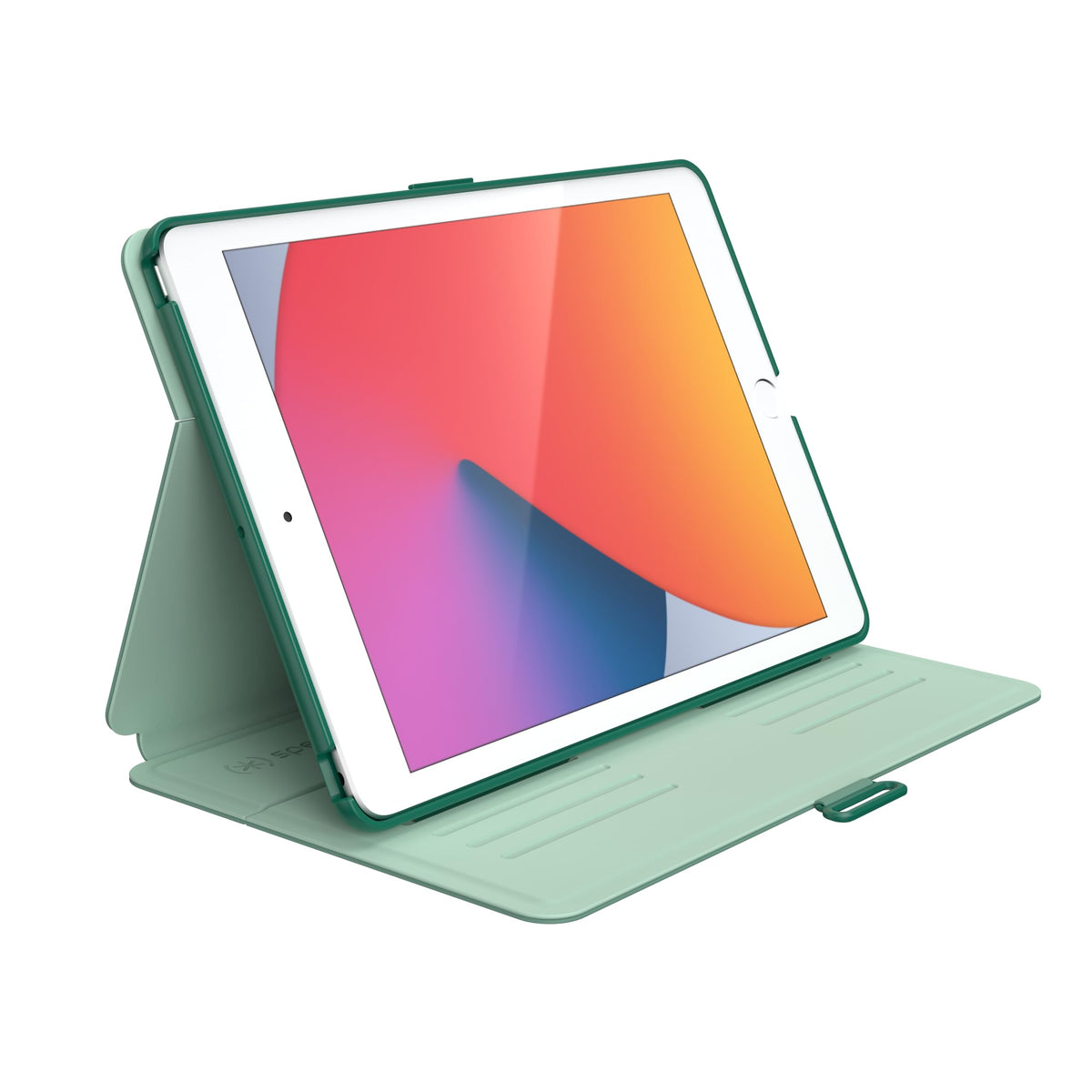 Speck Balance Folio Case for iPad 10.2 Inch (2019-2021) - Drop & Camera Protection, Slim Multi Range Stand, Apple Pencil Holder - Fluorite
