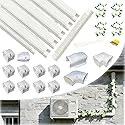 GROVOAK Mini Split Line Set Cover Kit - Decorative PVC AC Cover with Lifelike Green Plants, Easy DIY Installation, Fits Mini Split, Central AC & Heat