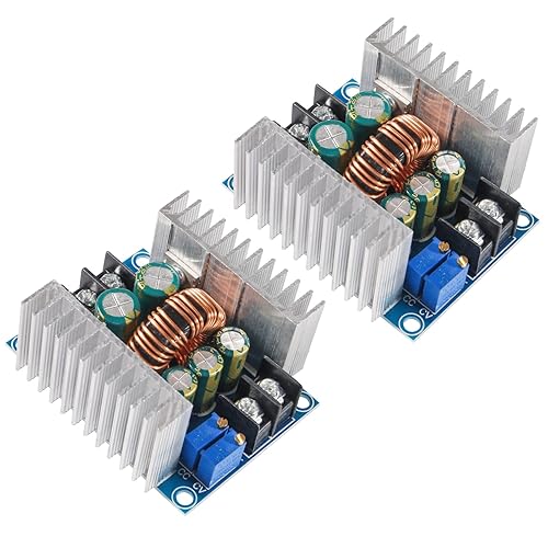QCCAN 2PCS 20A 300W DC-DC Buck Converter Step Down Module Adjustable DC 6-40V to 1.2-36V Voltage Regulator Buck Converter Constant Current Power…