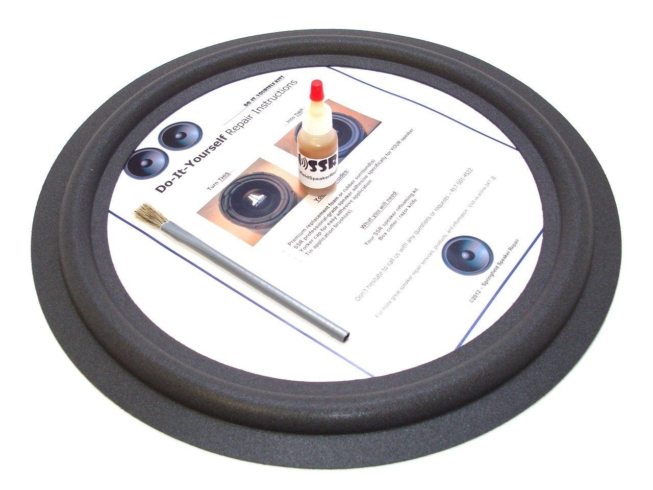 Realistic Mach II Speaker Foam Surround Edge Repair Kit - Mach 2, Mach Two - 1 Speaker Kit - Compatible with Radio Shack Realistic Mach 2, 40-3032