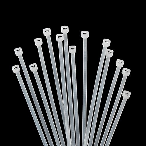 XINGO 1000 PCS 4 inch White Zip Ties, 18lb Strength, Small Tie Wraps Self-Locking Nylon Zip Ties for Indoor and Outdoor Use