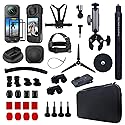 EIOYUMY Accessories Kit for Insta360 X5 / X4 Camera, Including Magnetic Mount, Selfie Stick, Tripod, Chest Strap, Headband, Bicycle Clip, Suitcase