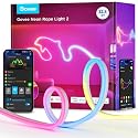Govee RGBIC Neon Lights, LED Smart Neon Rope Light 2 Works with Matter, Alexa, Google Assistant, Custom DIY Neon Strip Lights for Bedroom and Holiday