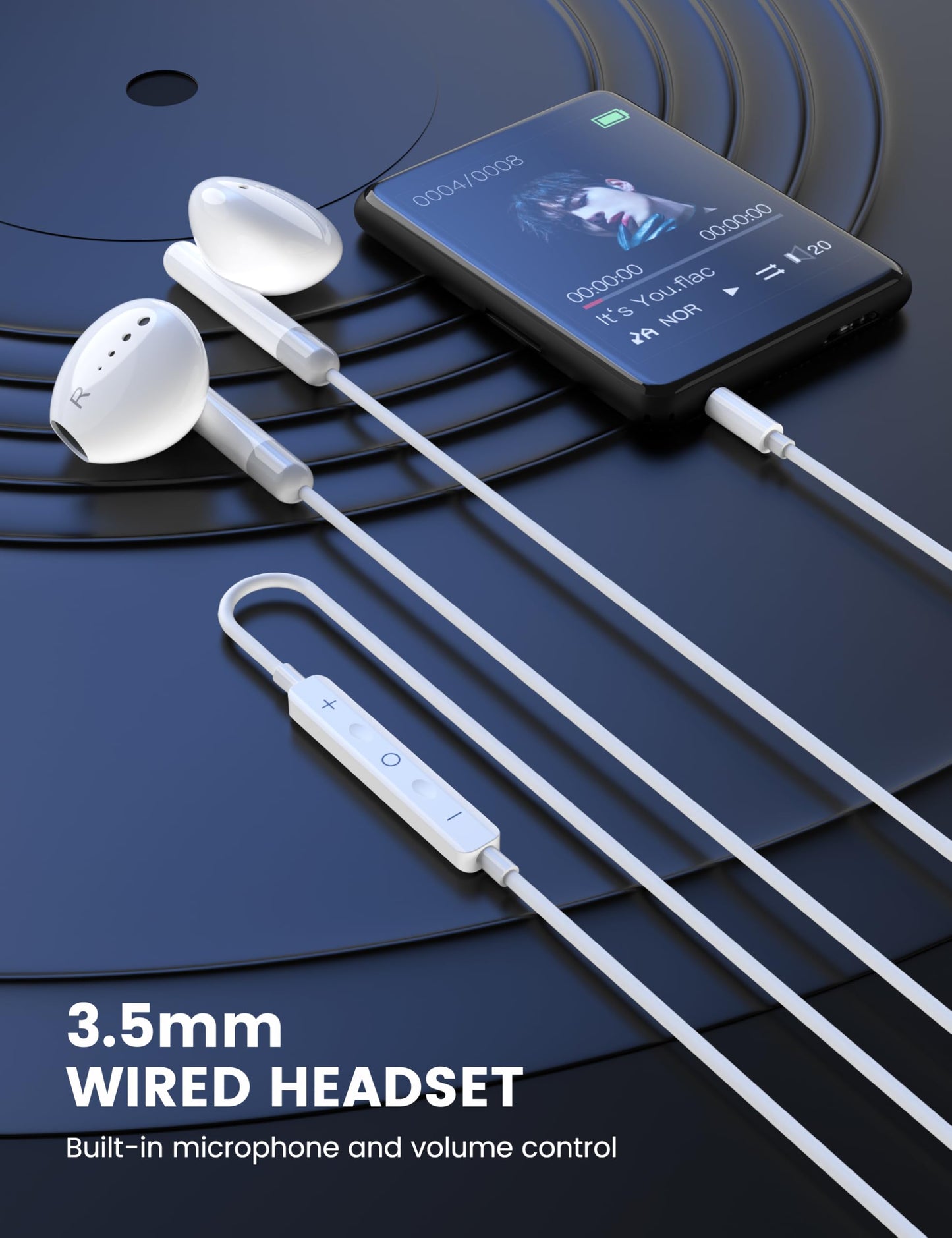 Fidioto 2Pack Wired Earbuds with Microphone, 4.0Ft Length Wired in-Ear Headphones, 3.5mm Jack Wired Earphones Compatible with Mobile Phones / MP3…