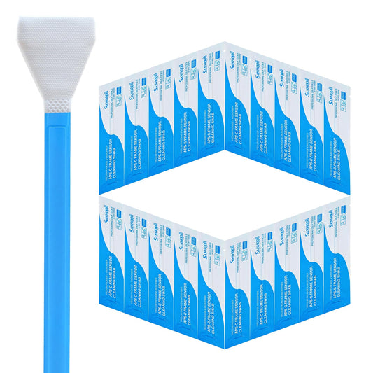 SANHOOII Dry APS-C Sensor Cleaning Swabs (CCD/CMOS), 20pcs 16mm DSLR or SLR Mirrorless Digital Camera Cleaning kit (No senrsor Cleaning Solution)