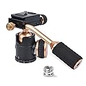 Tripod Head, Flexi-Tilt Universal Ball Head with Quick Release Plate, 1/4 Screw for DSLR Camera, Video Camcorder, Cellphone/Pad, Mirrorless Cameras