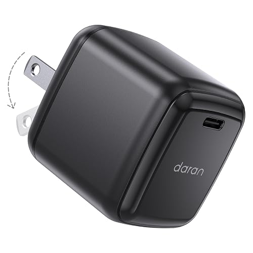 DaranEner USB C Charger, Rapid 65W GaN Type C Charging Block with Foldable Plug, Fast Wall Charger Compatible with iPhone 17/16/15 Series, Galaxy