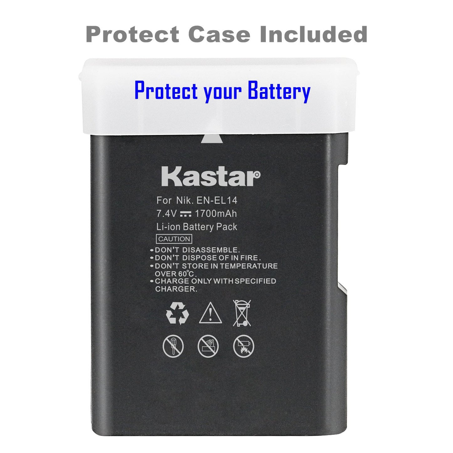 Kastar Battery for Nikon EN-EL14, EN-EL14a, ENEL14, MH-24 and Nikon Coolpix P7000 P7100 P7700 P7800, D3100, D3200, D3300, D3400, D5100, D5200, D5300